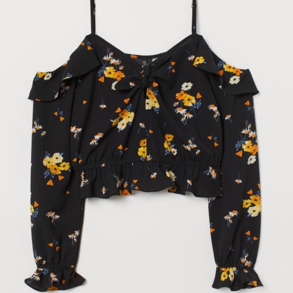 Open shoulder blouse